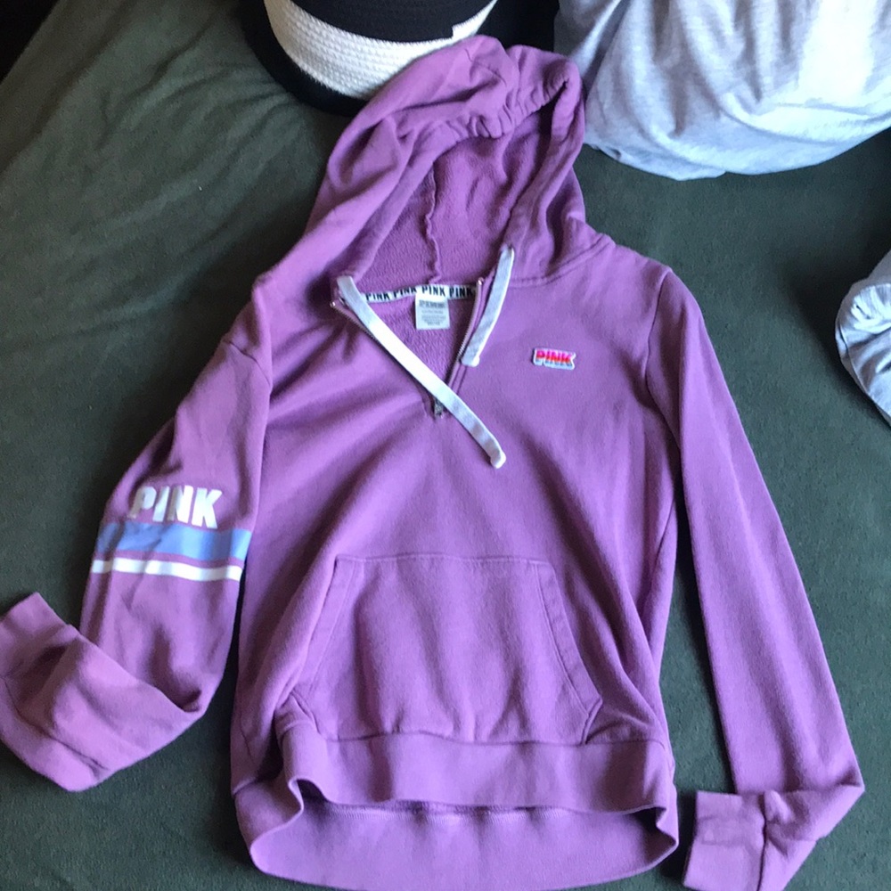 Pink quarter zip hoodie